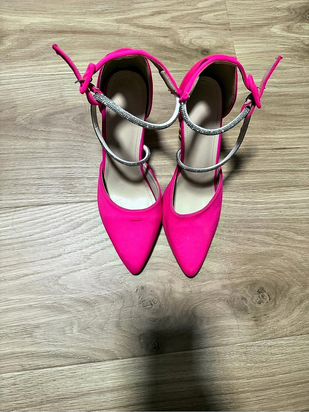 Pink Pointed-Toe Heels US 10